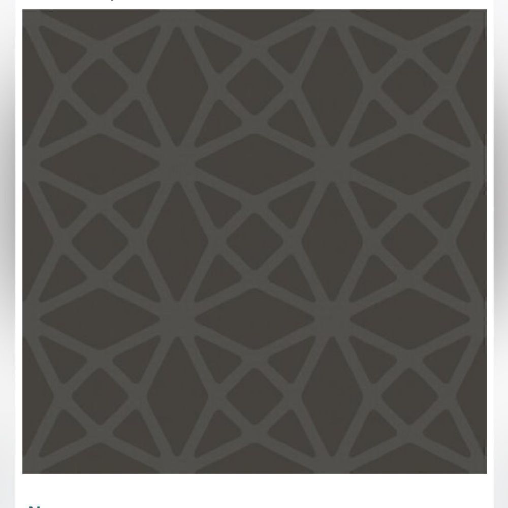 Geometric Lattice Diamonds Wallpaper Charcoal Silver Metallic Paste Wall, NWT